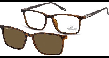 Montana Leesbril MRC3A +1:00 TURTLE inclusief Clip-on zonnebril