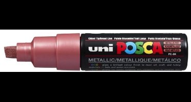 Metallic Rood verfstift op waterbasis met schuine punt breed