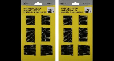 Benson Schuifspeldjes - 400x - zwart - 45 en 55 mm - haarspelden