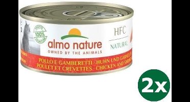 Almo nature cat kip/garnaal kattenvoer 48x 24x70 gr