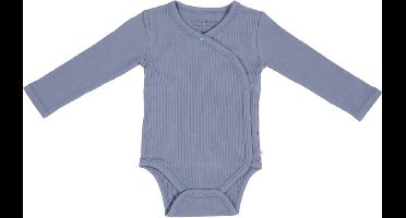 Little Dutch Rib Blue - Jongens & Meisjes - Romper overslag lange mouw - Maat 62/68