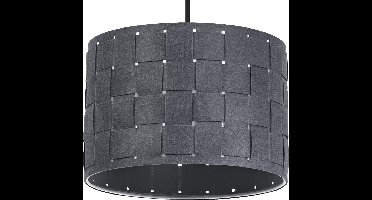 LEDVANCE hanglamp Decor Felt Weaving grijs van vilt & metaal, E27, 280 mm diameter, warme lichteffecten dankzij geweven lampenkap, duurzaam dankzij vervangbare lichtbron, eenvoudig te installeren