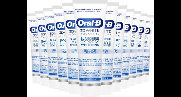 Oral-B Tandpasta 3DWhite Advanced Express Whitening Fresh Glow - 12 x 75 ml - Voordeelverpakking