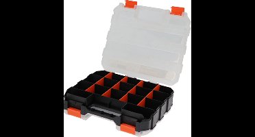 FX Tools Gereedsschapskist - 15 vakken - 32 x 27 x 8 cm - opberg/sorteer boxen