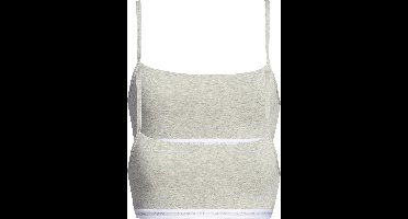 Calvin Klein dames ONE Cotton bralette (2-pack) - ongevoerd - grijs
