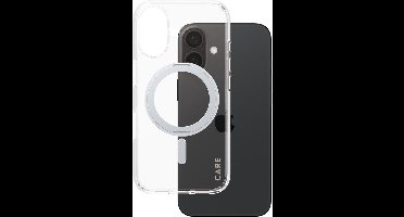 CARE by PanzerGlass Feature Case - Transparant w. - Zilver Kickstand & MagSafe iPhone 16
