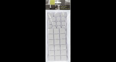 FX Tools Meubelviltjes/antislip beschermers - wit - 72x - kunststof - 3 formaten mix van 20-28 mm - vloerbeschermers