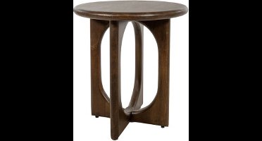 Salontafel Zodiac rond mangohout Ø50 cm - Walnoot