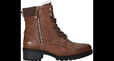 Mustang dames veterboot - Cognac - Maat 41