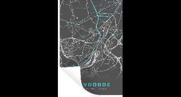 Muurstickers - Sticker Folie - Stadskaart – Grijs - Kaart – Vilvoorde – België – Plattegrond - 20x30 cm - Plakfolie - Muurstickers Kinderkamer - Zelfklevend Behang - Zelfklevend behangpapier - Stickerfolie