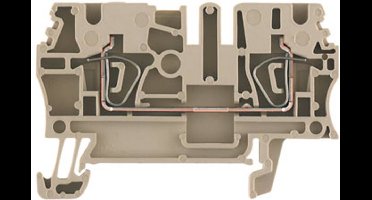 Weidmüller 1608510000-100 Doorgangsserieklem Spanveer Donkerbeige 100 stuk(s)