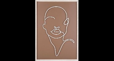 Present Time Muurkunst Line Drawing - Large - 32x45x1,5cm - Modern