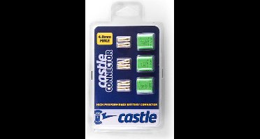 Castle Creations - Polarized Bullet stekkers 4mm - Set Mannelijk