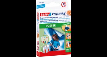 Dubbelzijdige powerstrip tesa poster 20stuks blister | 15 stuks