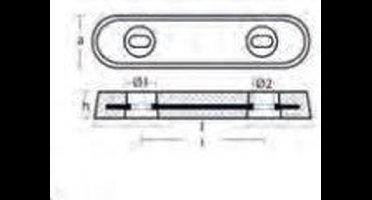 Tecnoseal Oude Anode Zilver 250 x 63 mm