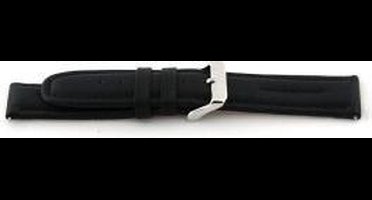 Horlogeband Universeel F180 Leder Zwart 18mm