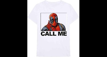 Marvel Deadpool Heren Tshirt -M- Deadpool Call Me Wit