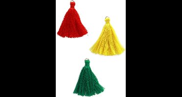 Kwastje 5 cm rd-gl-gr