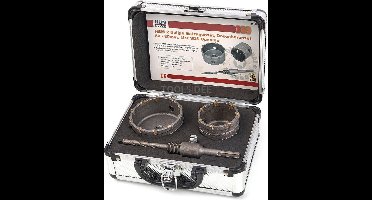 HBM 2 Delige Gatzagenset, Dozenborenset 60 - 80mm Met SDS Opname