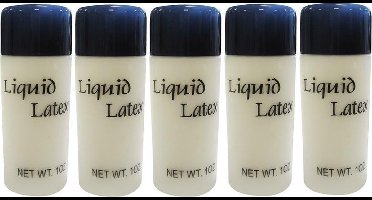 5x Vloeibare latex schmink/make-up 28 ml - Halloween FX make-up nephuid/wonden maken