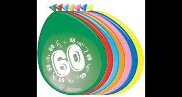 Witbaard Ballonnen 60 jaar - Geschikt voor lucht- en heliumvulling