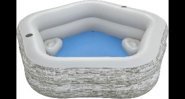 Bestway familiebad pentagon truprint stone 213