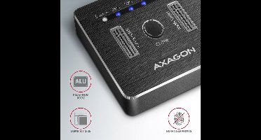 AXAGON ADSA-M2C NVMe Harde schijf-dockingstation Met clone-functie
