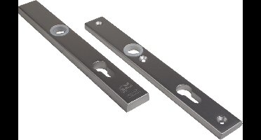 Ami Veiligheids schildgarnituur SKG - deurdikte 55/60 mm - BI/PC 72 - 251 x 32 mm - F1 - verpakt per 15 paar