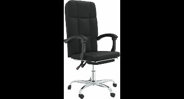 vidaXL - Kantoorstoel - verstelbaar - kunstleer - zwart