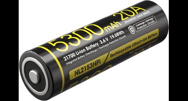 Nitecore NL2153HPi Oplaadbare 21700 Li-Ion batterij 5300mAh