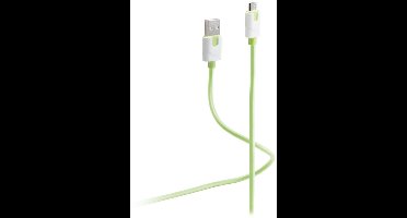 Flexline®-USB-Ladekabel A Stecker auf Micro B, grün, 0,3m