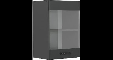 Vicco R-Line Glazen keukenkast – 40 cm Antraciet landhuis