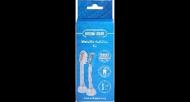 EmmiDent opzetborstel voor elektrische tandenborstel E2 voor volwassen 2 stuks Wit