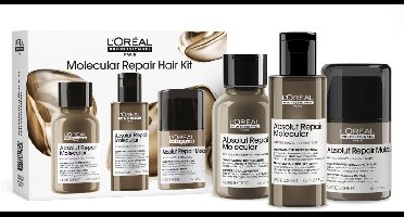 L’Oréal Professionnel Absolut Repair Molecular Hair Repair Discovery Duo Set - Voor zeer beschadigd haar - Haar routine - 100 ml, 75 ml & 50 ml