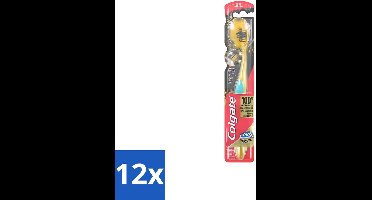 Colgate - Tandenborstel - 360 Charcoal Gold Soft - Zwart/Goud - 1 Tandenborstel - Voordeelverpakking - 12 stuks