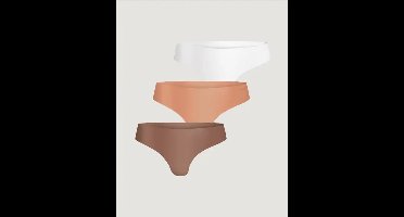 Björn Borg dames Invisible thong - string (3-pack) - wit - roze - bruin