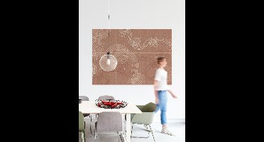 IXXI Calming Essentials Loops, Annick & Various - 80 x 60 cm - Gratis ophangtool - Grote wanddecoratie en posters - Abstract, Minimalistisch, Line