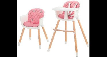 ApexArte® Kinderzetel - Eetstoel Baby 6 Maanden en Ouder - Kinder Eetstoel - Kinderstoel - Inklapbare Eetstoel - Roze