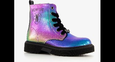 Wednesday metallic meisjes veterboots multicolor - Roze - Maat 39