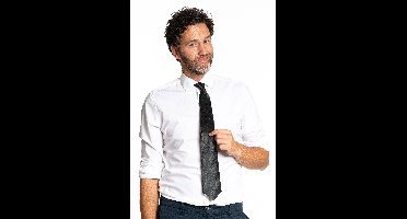 Partychimp Voordeelverpakking 6 pack Stropdas Zwart 50 Cm Carnavalskleding Heren Carnaval Accessoires - Zwart – Polyester- 6 pack