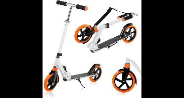 Zylo® Stuntstep Jongen - Stuntstep Volwassenen - Voor Jongesn en Meisjes - Wit Oranje - 87cm x 34cm x 92cm