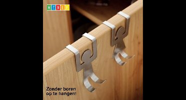 2x RVS Keukenhaakjes - Perfect voor Handdoeken! | van Heble®