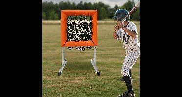 Honkbalkooi-Net – Trainingsnet – Werpnet – Honkbalnet – Softball Net – Verstelbare Hoogte 70-120 Cm – Stalen Frame