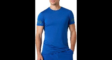 Björn Borg Sportshirt Heren Korte Mouw - Monaco Blauw - Gerecycled Polyester - Maat L