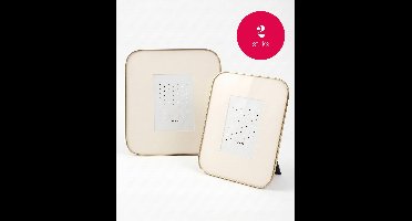 vtwonen - Fotolijsten - Metaal - Goud - 21 x 26,5 cm - Set van 2