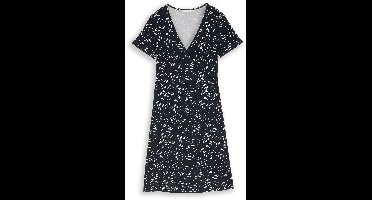 Tom Tailor - Jerseyjurk met wikkeloptiek - Maat 40 - navy dot