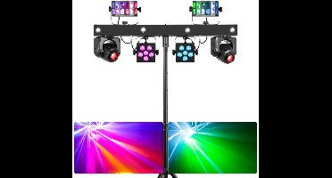 BeamZ ShowBar GO Glow - Alles-in-één lichteffect - Moving head bar met multi-fixtures - Met statief