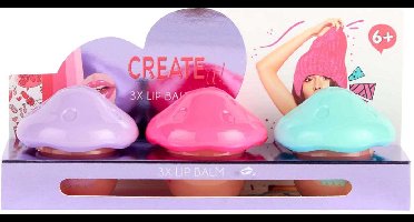 Create It! Beauty Lippenbalsem Paddenstoel, 3-delig