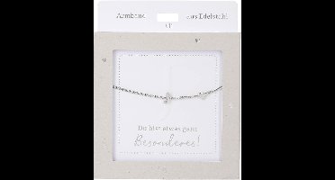 Depesche armband zilver met J-hanger en hartje - modern sieraad cadeau.