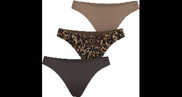 Björn Borg dames Invisible thong - string (3-pack) - bruin - print - bruin